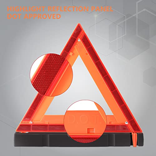 WORKKOOL Safety Triangles DOT Approved (3 Pack)