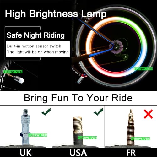 YUERWOVER 4 Pack LED Tire Lights for Car