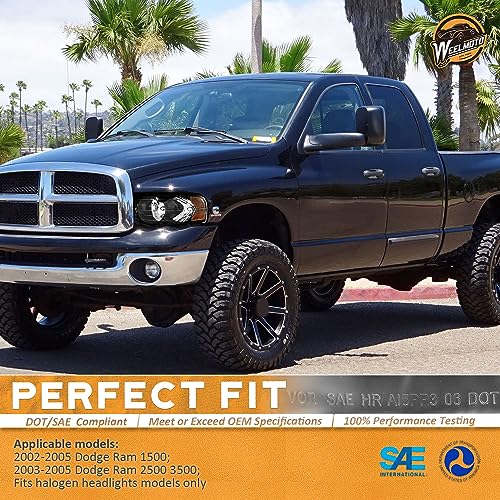 Halogen Headlights for Dodge Ram 1500/2500/3500 Pickup