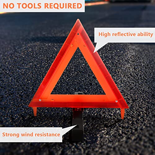 WORKKOOL Safety Triangles DOT Approved (3 Pack)