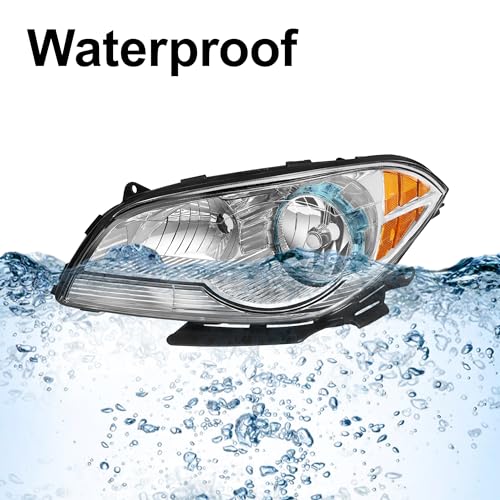 08-12 Chevy Malibu Headlights Assembly (Chrome Housing)