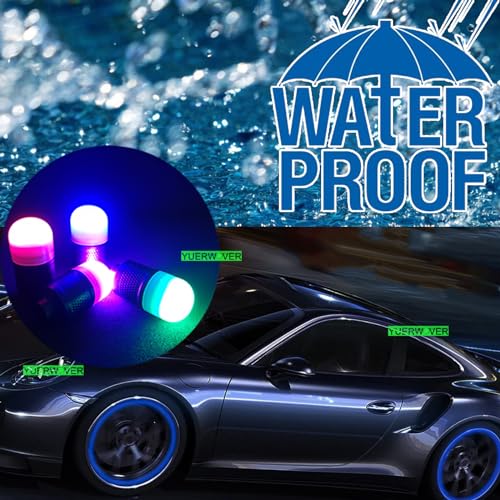YUERWOVER 4 Pack LED Tire Lights for Car