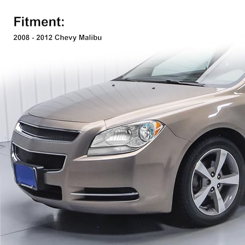 08-12 Chevy Malibu Headlights Assembly (Chrome Housing)