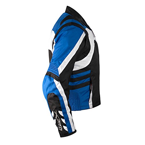 CE Armored Racing Motorcycle Jacket, Blue, XXL