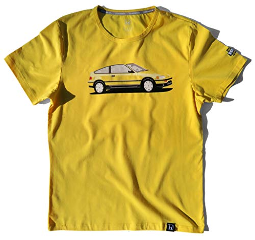 Honda Motorsports CRX SI Women's Racing Tee Shirt Vintage Yellow