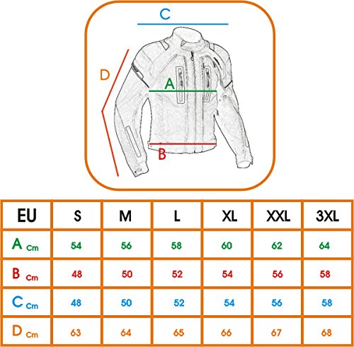 CE Armored Racing Motorcycle Jacket, Blue, XXL