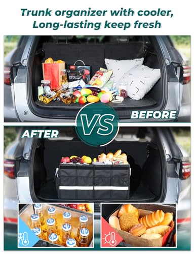 YOHOOLYO Car Trunk Organizer Cooler Bag with Lid