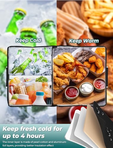 YOHOOLYO Car Trunk Organizer Cooler Bag with Lid