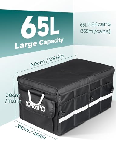 YOHOOLYO Car Trunk Organizer Cooler Bag with Lid