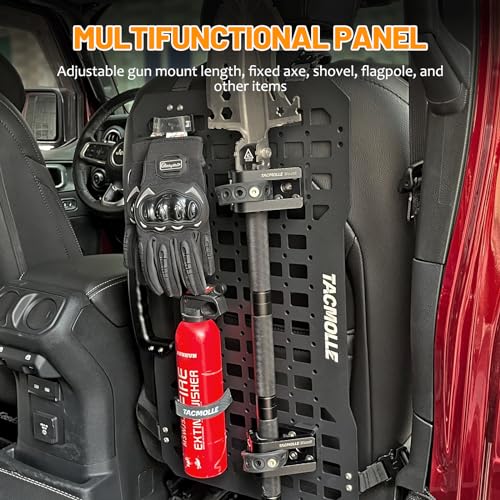 Vehicle Molle Panel with Gun Holder and Tool Storage