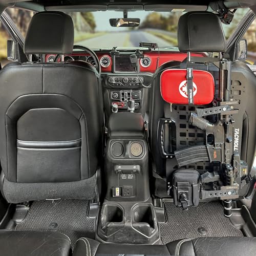 Vehicle Molle Panel with Gun Holder and Tool Storage