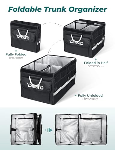 YOHOOLYO Car Trunk Organizer Cooler Bag with Lid