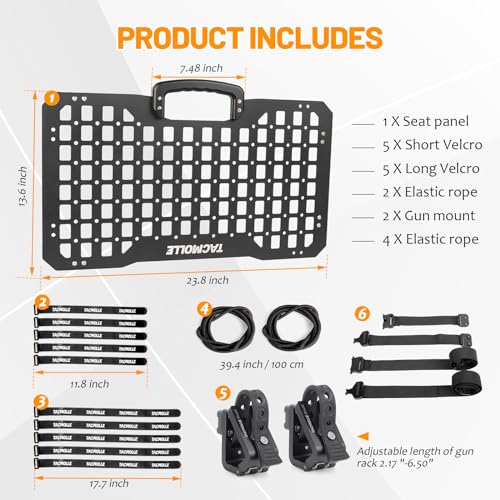 Vehicle Molle Panel with Gun Holder and Tool Storage