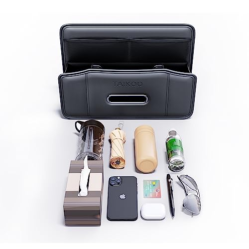 Car Seat Back Organizer with Tissue Holder (Black)