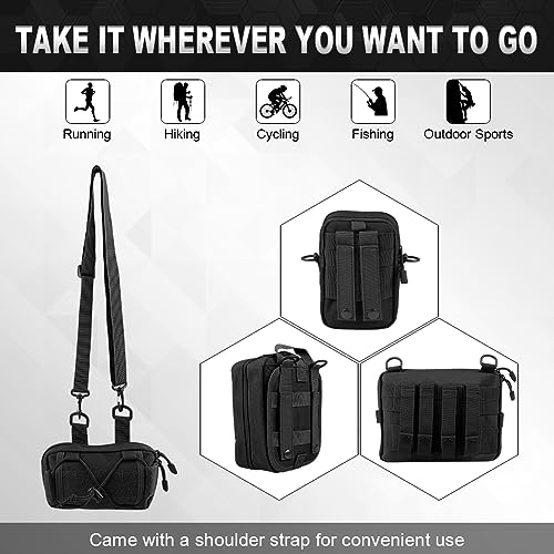 Universal Tactical Seat Back Organizer with 5 Detachable Pouches