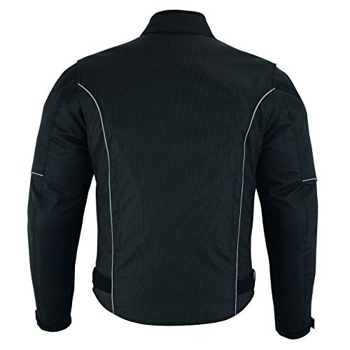 Unisex Textile Motorcycle Riding Jacket, CE Armored, Breathable