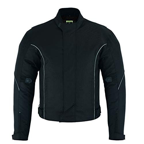 Unisex Textile Motorcycle Riding Jacket, CE Armored, Breathable