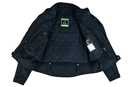 Unisex Textile Motorcycle Riding Jacket, CE Armored, Breathable