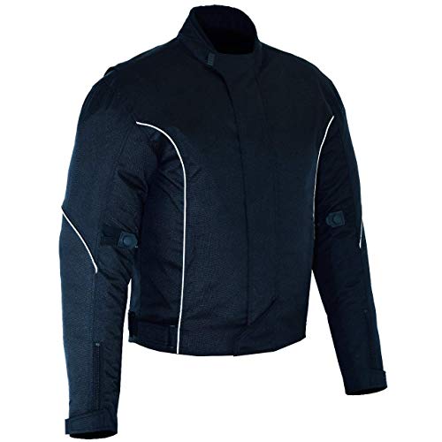 Unisex Textile Motorcycle Riding Jacket, CE Armored, Breathable