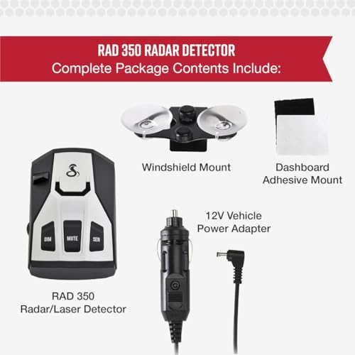 Cobra RAD 350 Laser Radar Detector - Enhanced Performance
