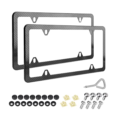 Car License Plate Frames, Stainless Steel, Universal Fit