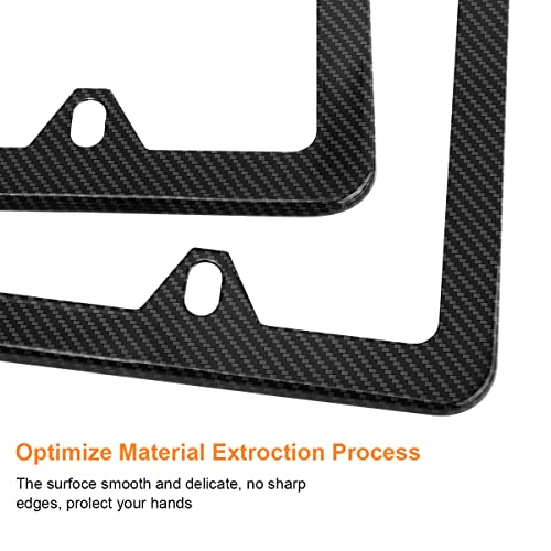 Car License Plate Frames, Stainless Steel, Universal Fit