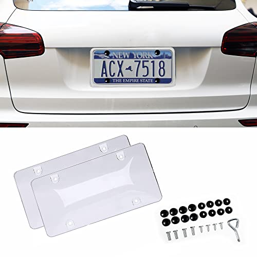 Banseko Black Clear License Plate Cover Frame Shields