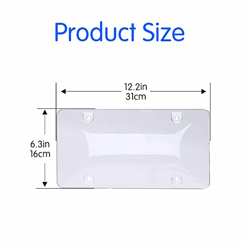 Banseko Black Clear License Plate Cover Frame Shields