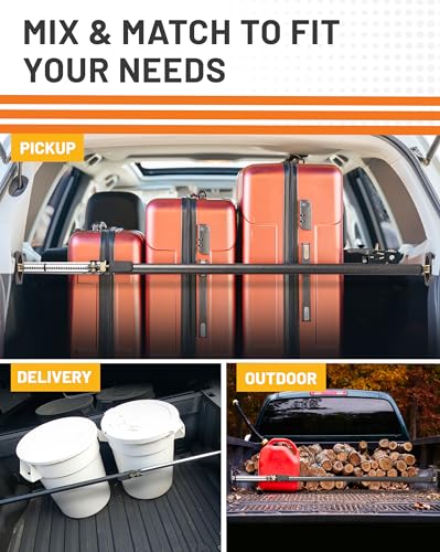 Ratcheting Cargo Bar for Pickup Truck Bed - Strong