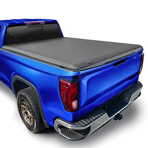 Tyger Auto T1 Soft Roll-up Tonneau Cover for Silverado & Sierra 2500 3500HD