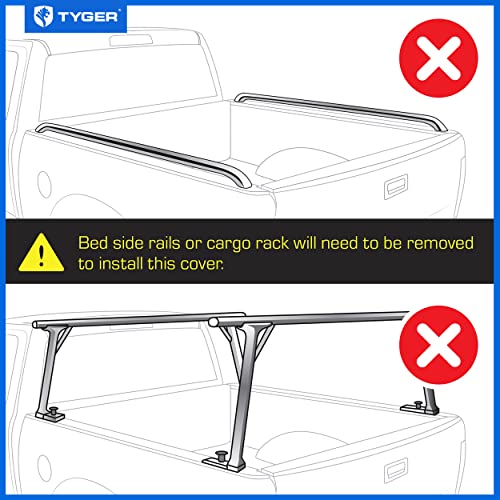 Tyger Auto T1 Soft Roll-up Tonneau Cover for Silverado & Sierra 2500 3500HD