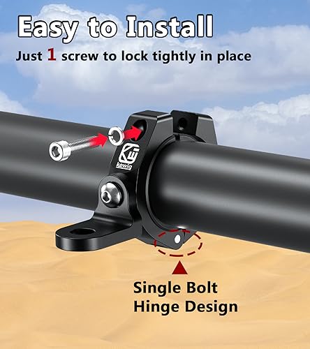 Aluminium Alloy UTV Whip Light Mount, Rotating Bracket
