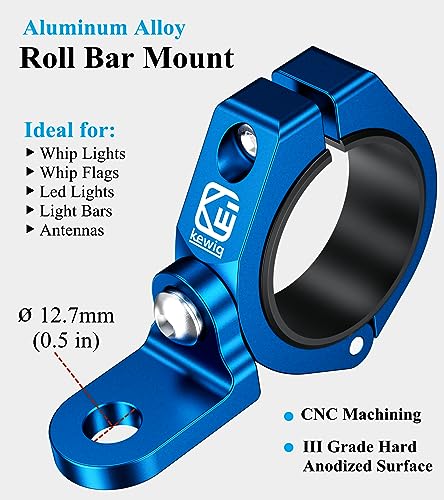 Aluminum Alloy UTV Whip Flag Mount with Clamp