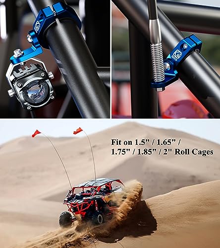 Aluminum Alloy UTV Whip Flag Mount with Clamp