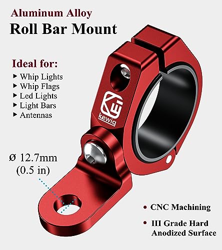 UTV Whip Light Mount for 2'' Roll Cages