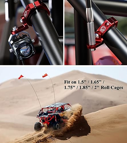 UTV Whip Light Mount for 2'' Roll Cages