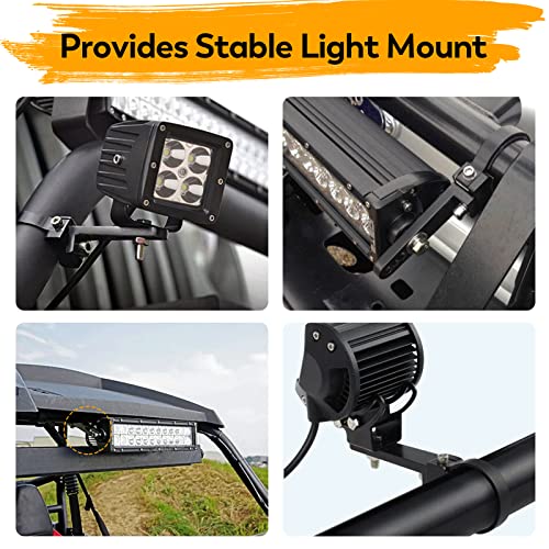 2 Pack Black Adjustable Off-Road Light Mounting Brackets