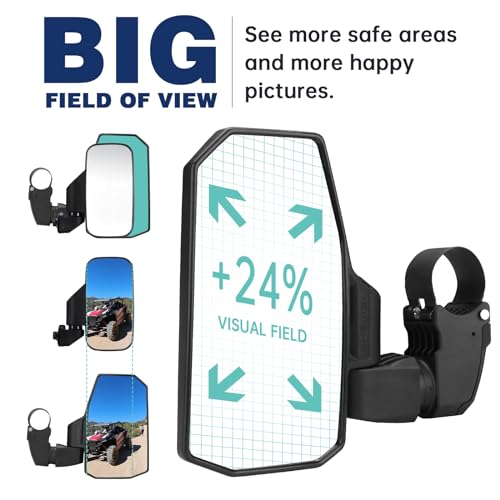 SHEJISI UTV Mirrors with Spring Back Feature