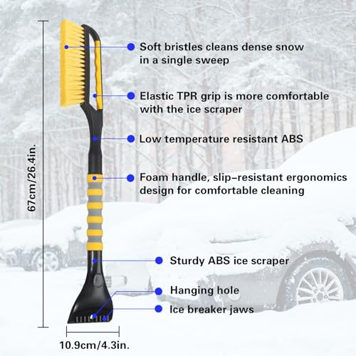 Car Windshield Snow Brush & Ice Scraper Set