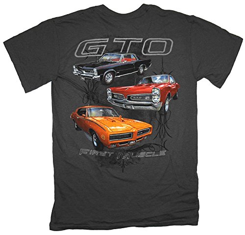 Pontiac GTO Muscle Car T-Shirt, Charcoal, X-Large