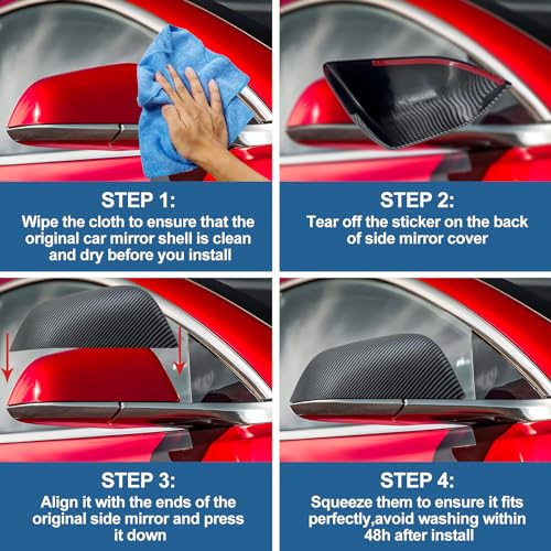 Tesla Model 3 Carbon Fiber Side Mirror Covers