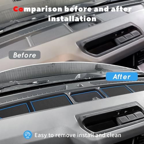 Ford Bronco Silicone Dashboard Tray Set - Blue Trim