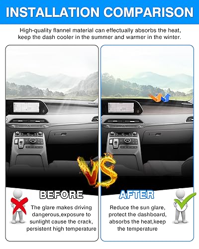 Hyundai Palisade Dashboard Cover Mat with Sunshade Protector