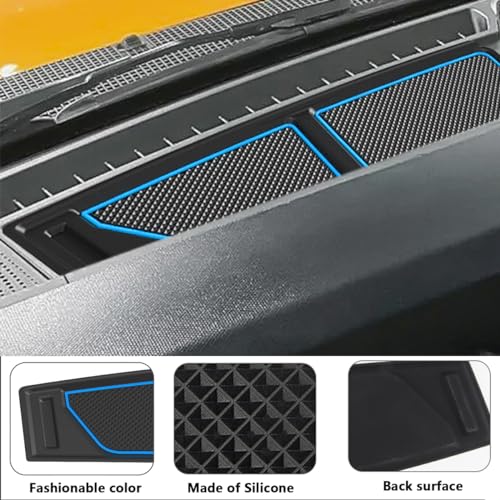 Ford Bronco Silicone Dashboard Tray Set - Blue Trim