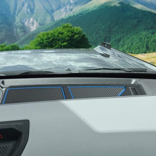 Ford Bronco Silicone Dashboard Tray Set - Blue Trim