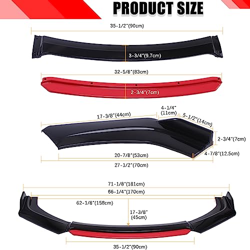 Universal Car Front Bumper Lip Spoiler Splitter Kit