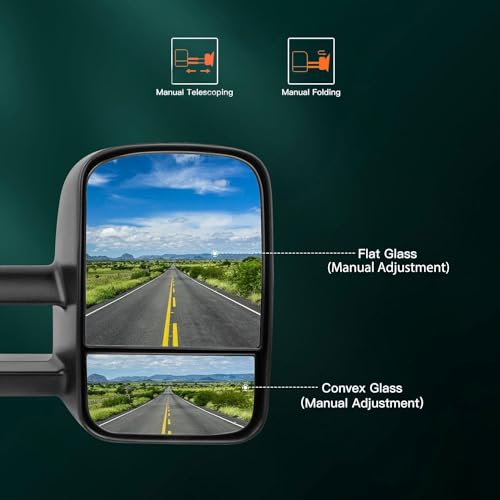 Chevy/GMC Towing Mirrors for 1999-2007 Silverado/Sierra Trucks