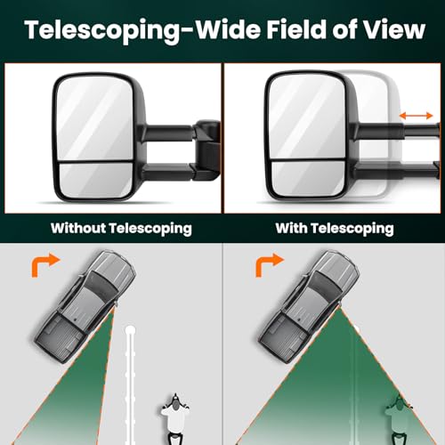 Chevy/GMC Towing Mirrors for 1999-2007 Silverado/Sierra Trucks