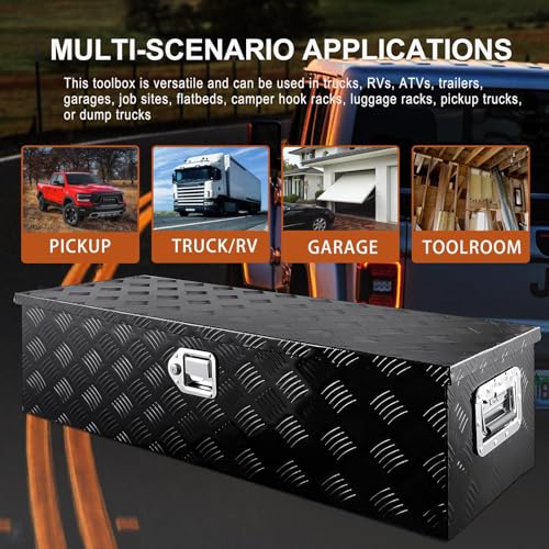 Heavy Duty Aluminum Truck Bed Tool Box Organizer