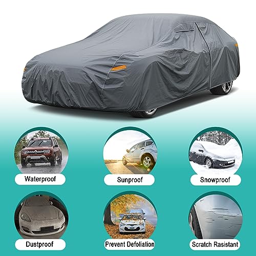 16-Layer Waterproof Car Cover for Sports Coupe, Universal Fit